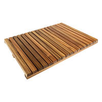 FUSSMATTE Acacia, Fuß Matte, Holzmatte, Akazienholz, 53 x 36 cm - Braun, Holz (36/53cm) - 5five Simply Smart