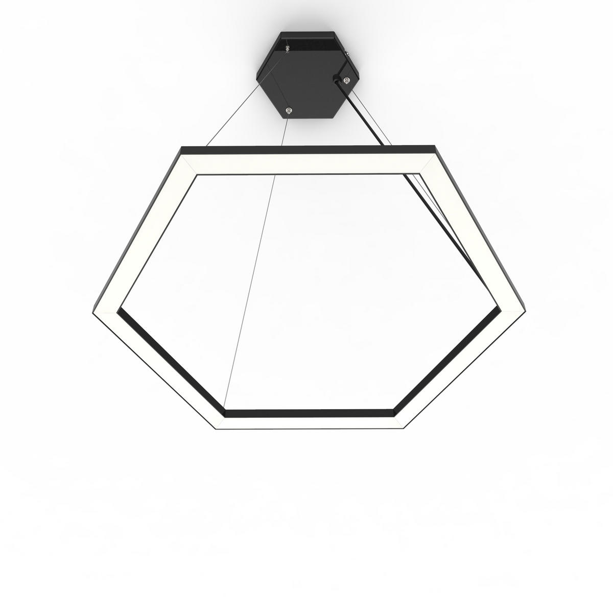 LED-HÄNGELEUCHTE - Schwarz, Metall (1.6/100/60cm) - Lumicom