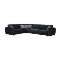 ECKSCHLAFSOFA Patna Schwarz - Langer Schenkel Rechts - Schwarz, Holzwerkstoff/Kunststoff (245/315cm) - Villa Möbel