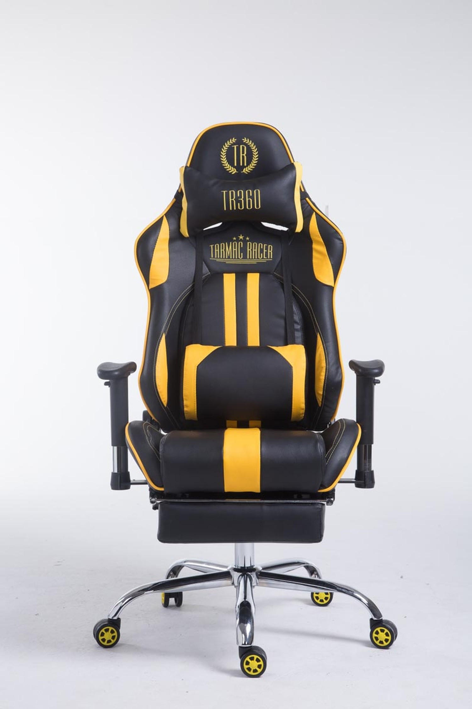 GAMINGSTUHL Limitless mit Fußablage, Schwarz/Gelb - Gelb, Textil/Metall (70/135/58cm) - TPFLiving