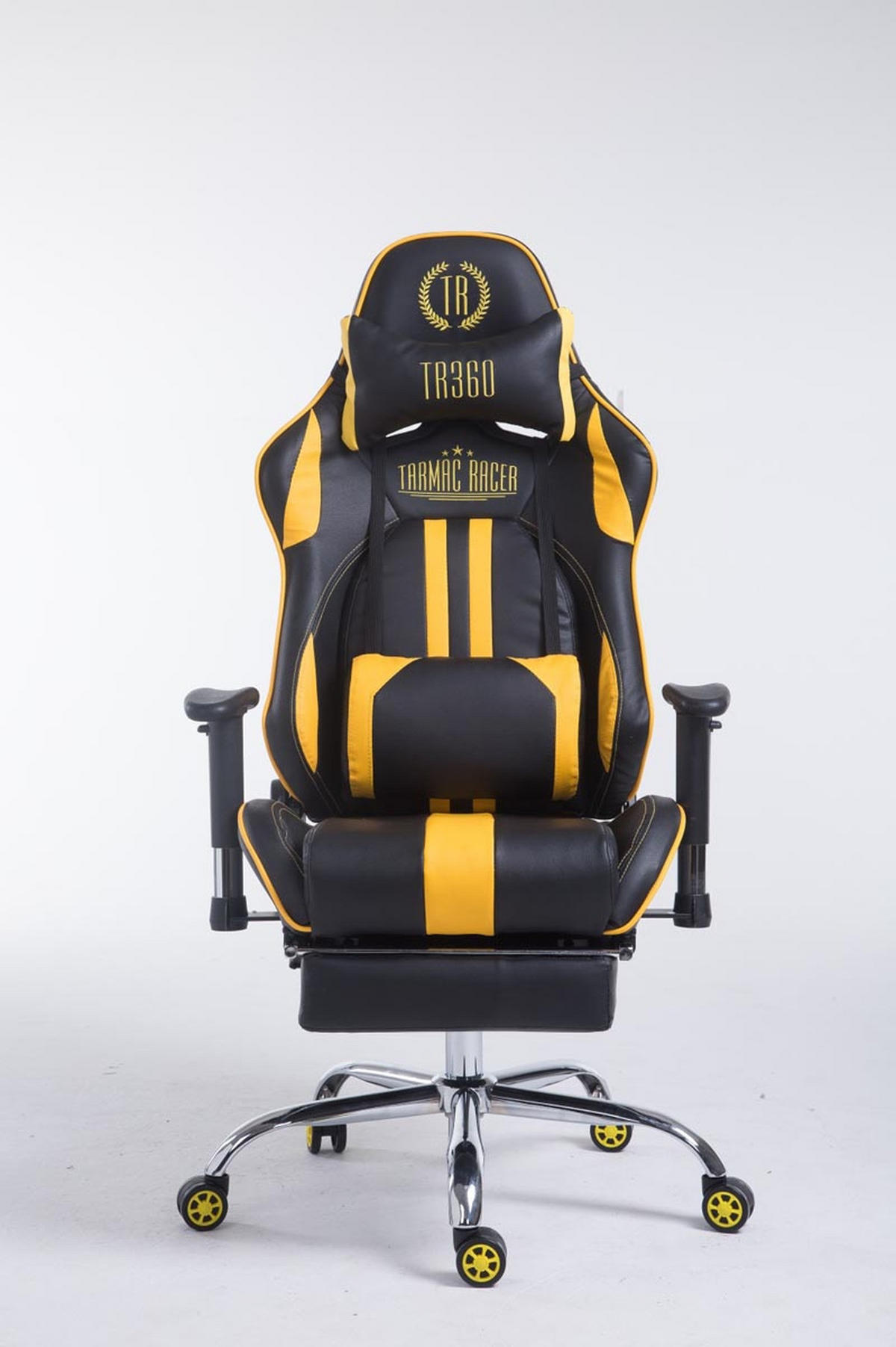 GAMINGSTUHL Limitless mit Fußablage, Schwarz/Gelb - Gelb, Textil/Metall (70/135/58cm) - TPFLiving