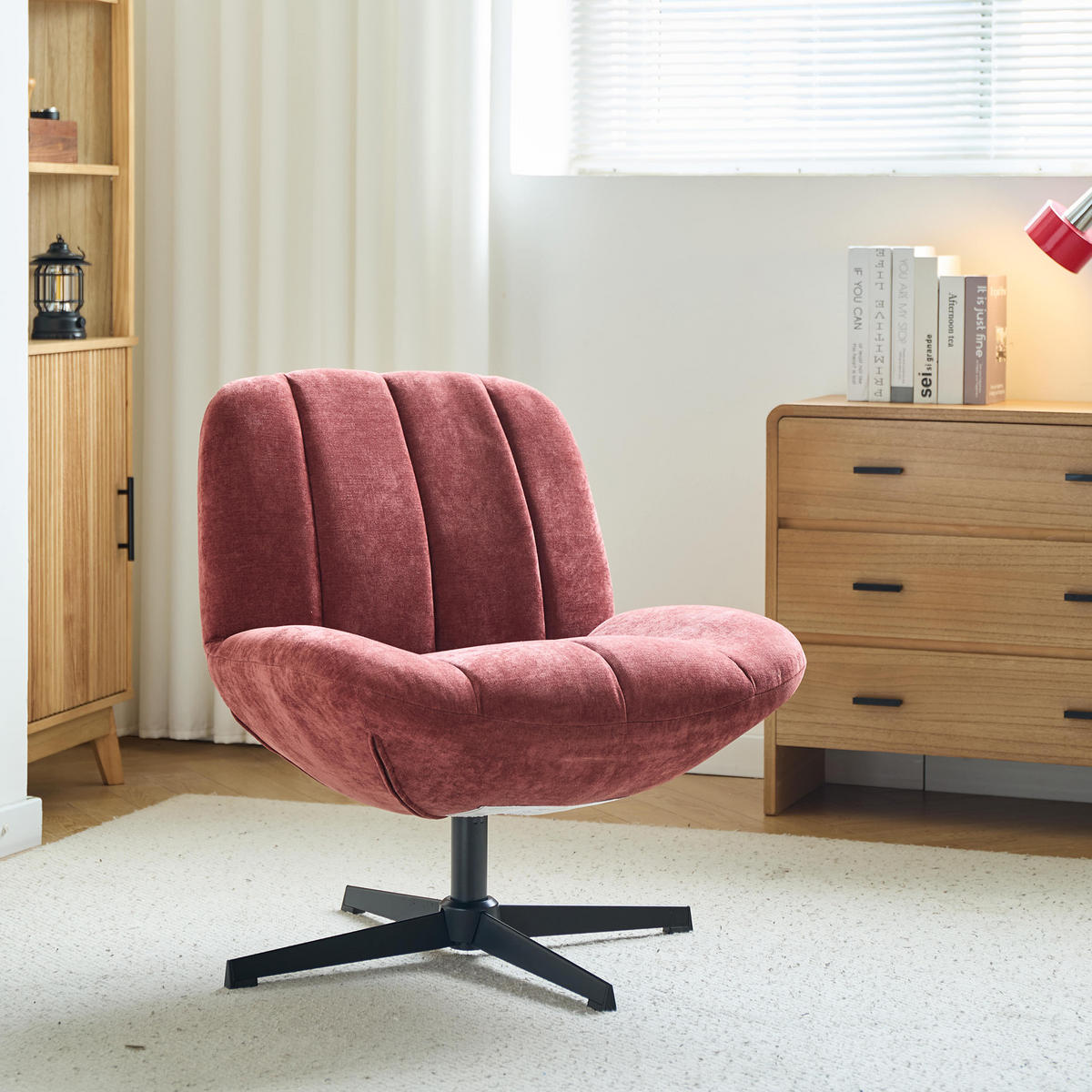 SESSEL Stoff Terrakotta - Rot, Textil (74/82/73cm) - Nordlys