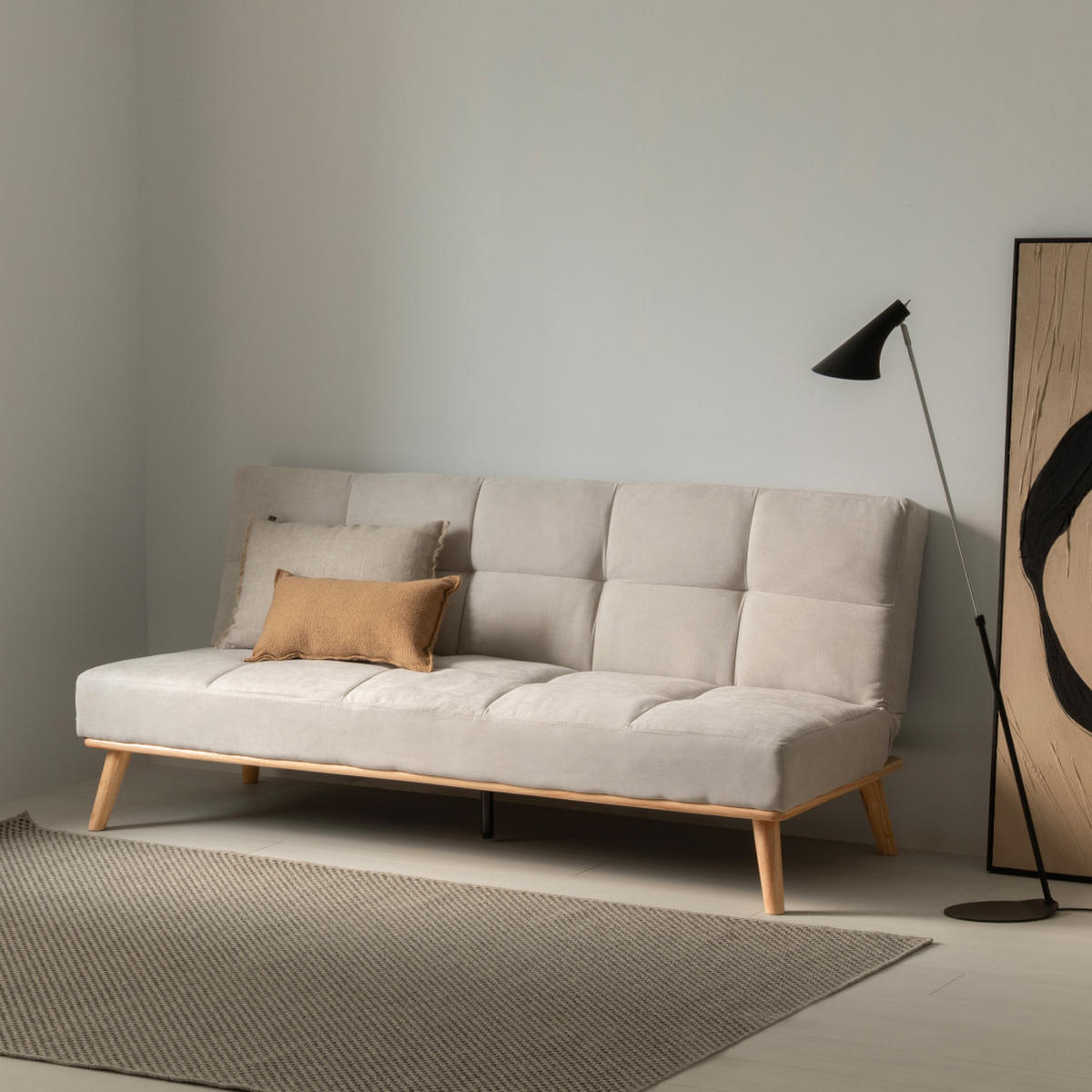 SCHLAFSOFA Owen Beige 187 cm x 84 cm - Beige, Textil (187/84/80cm) - Kenay Home