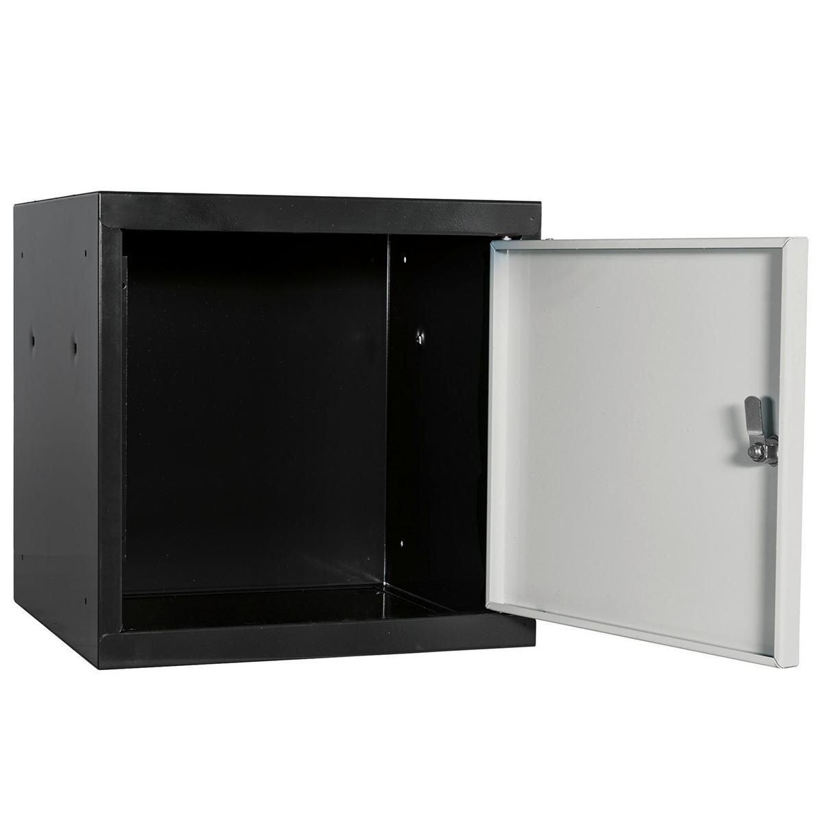 SCHLIESSFACHWÜRFEL Blocky mit Drehriegelschloss für Vorhängeschloss 40x40x40cm Anthrazit/Lichtgrau - Schwarz/Grau, Metall (40/40/40cm) - PROREGAL