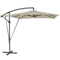 AMPELSCHIRM Khaki 247/247/256 cm - Taupe, Metall (247/247cm) - PANGIVO