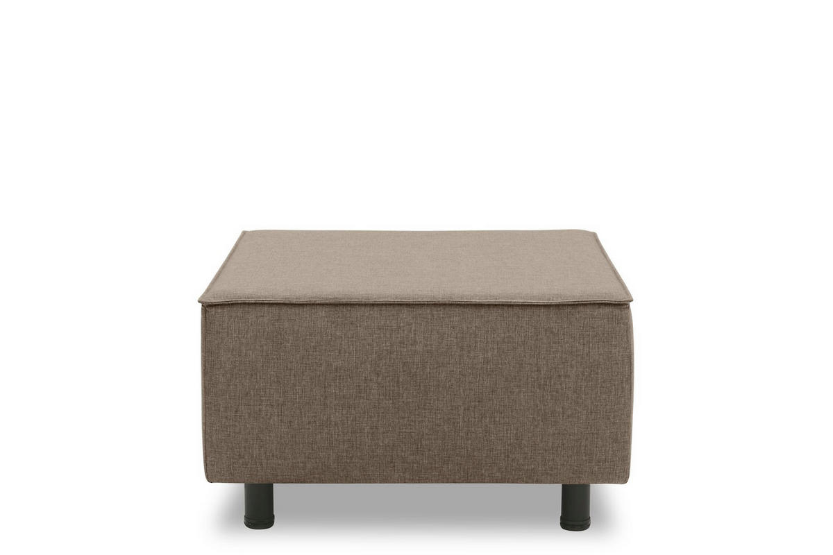 GARTENLOUNGE-HOCKER Brandie 73x43x73 mit Outdoorbezug in braun - Braun, Kunststoff (73/43/73cm) - 58aufmkessel