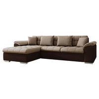 ECKSOFA Diana, Seite: Links - Braun, Holz/Textil (280/160cm) - MIRJAN24