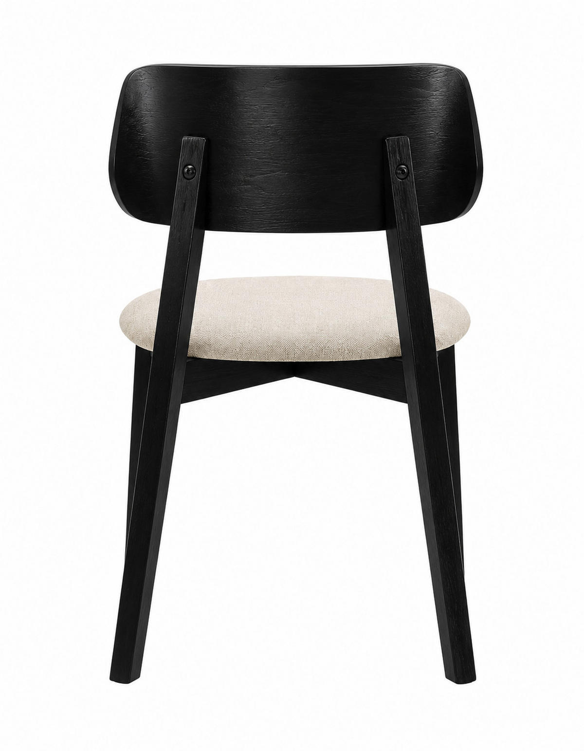 STUHL Korinn 80 x 46 x 43 cm, creme, schwarz - Creme/Schwarz, Metall (46/85/43cm) - Margaret Hadas24