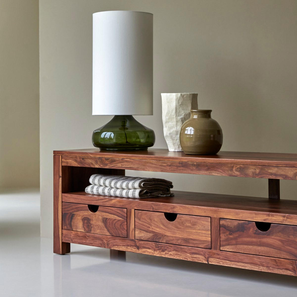 TV-SCHRANK Oliver Dunkelbraun aus Palisander - Dunkelbraun, Holz (200/50/45cm) - Tikamoon