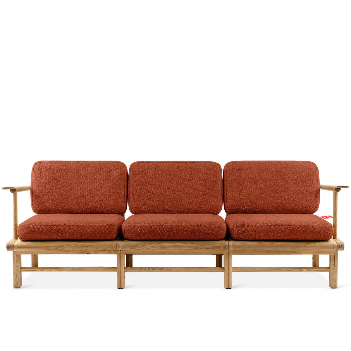 GARTENSOFA ATREDA 3-Sitzer - Orange, Holz/Textil (230/74/80cm) - KONSIMO®