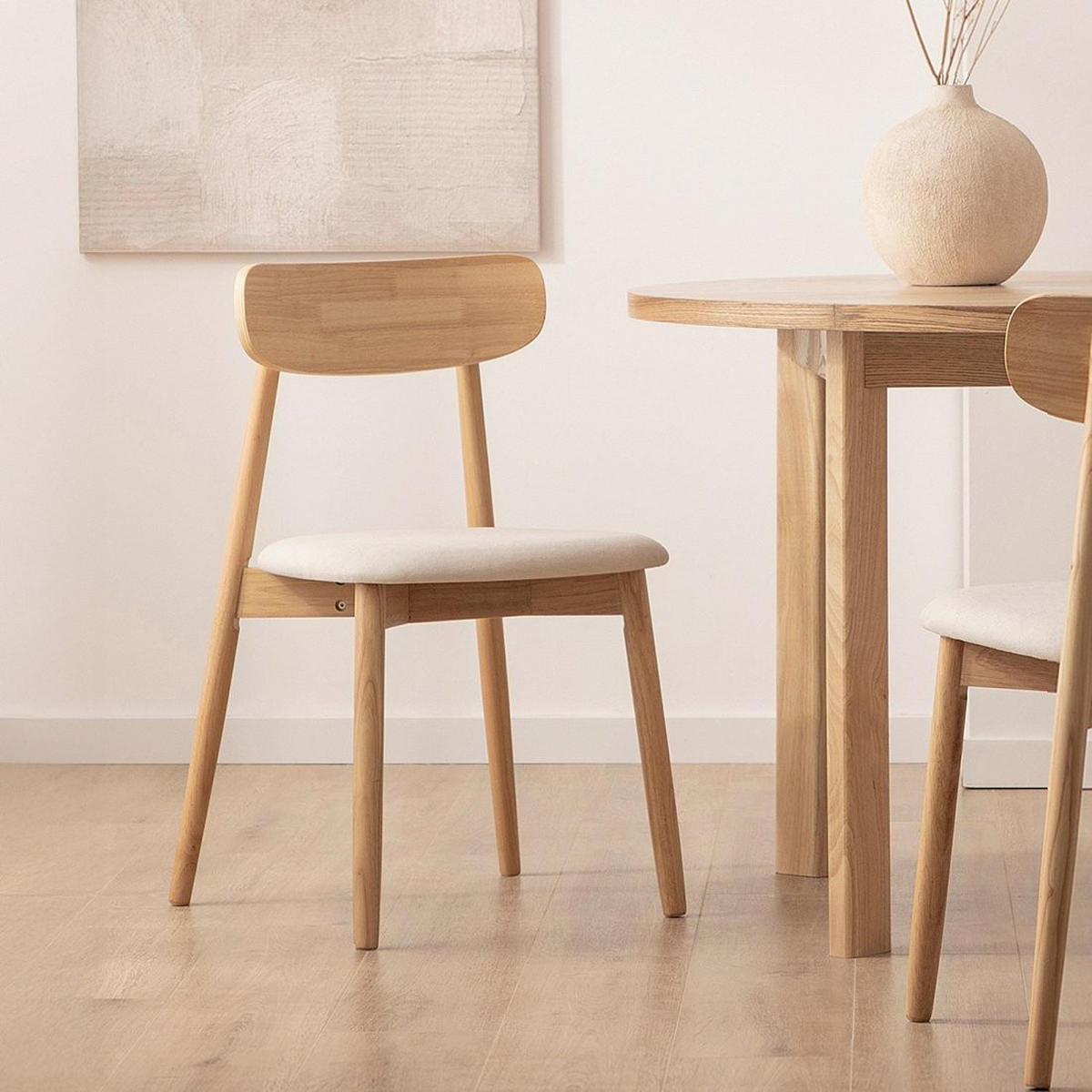 ESSZIMMERSTUHL Leyre Natürlich 46 cm x 83 cm - Naturfarben, Textil (46/83/55cm) - Klast Home