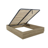 BETTKASTEN 160 x 200 cm Dekor Eiche TIDY 165/204/36 cm - Eschefarben, Holzwerkstoff (200/160cm) - Calicosy