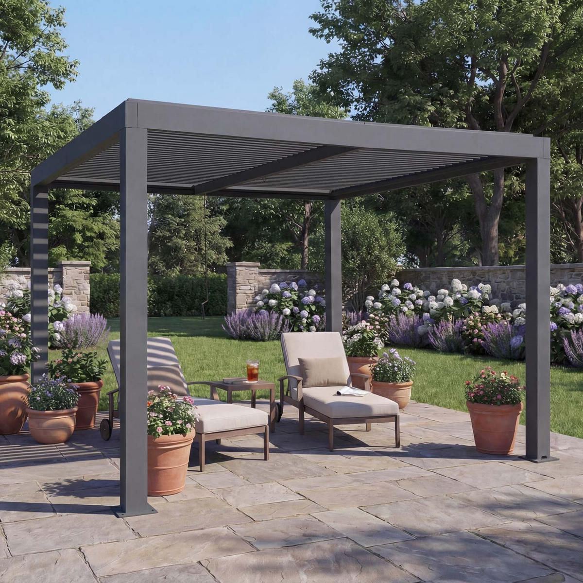 PERGOLA Anthrazit - Anthrazit, Metall (300/220/300cm) - MCW