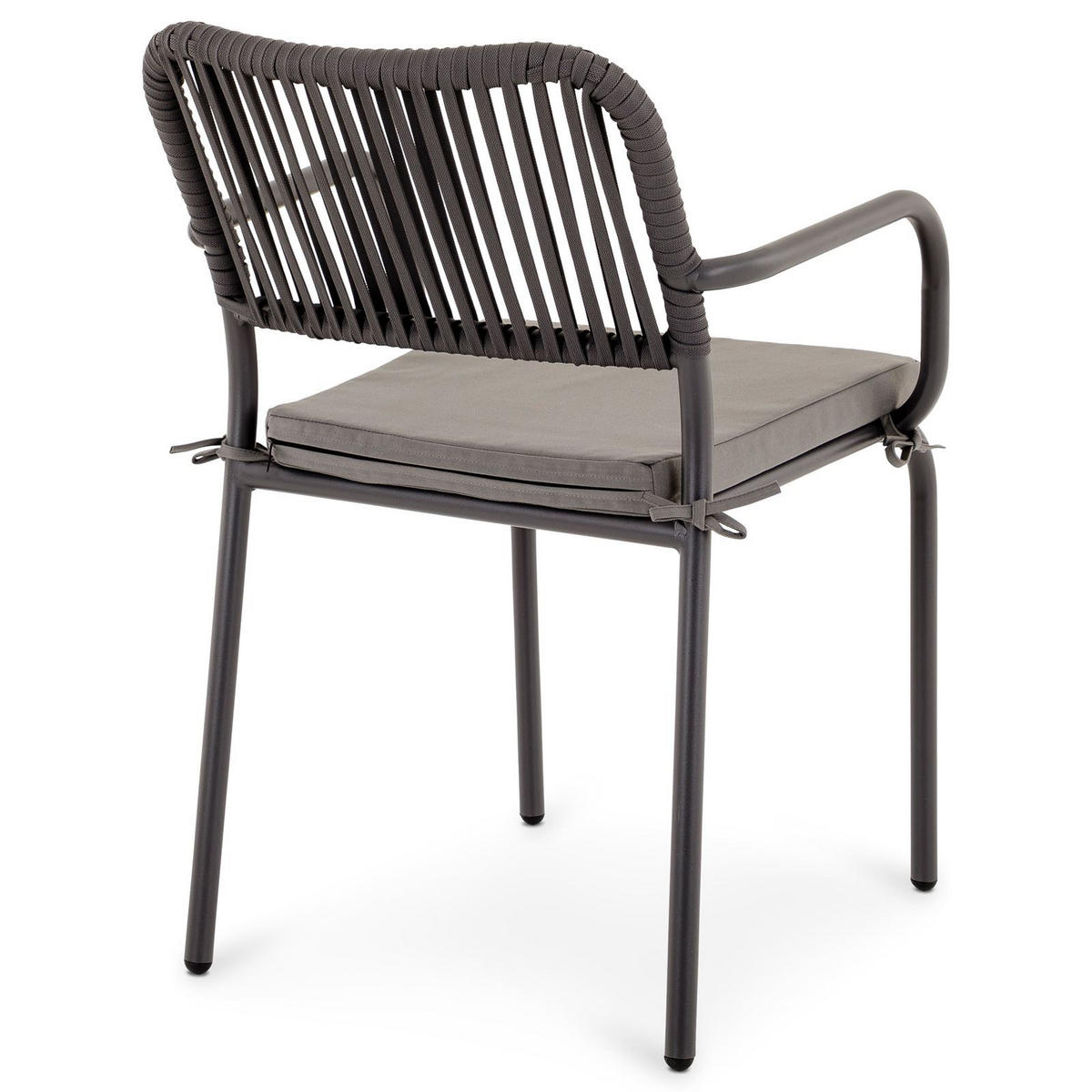 GARTENSTUHL VOLONTE 6ER-SET - Grau, Textil (56/81/65cm) - IDIMEX