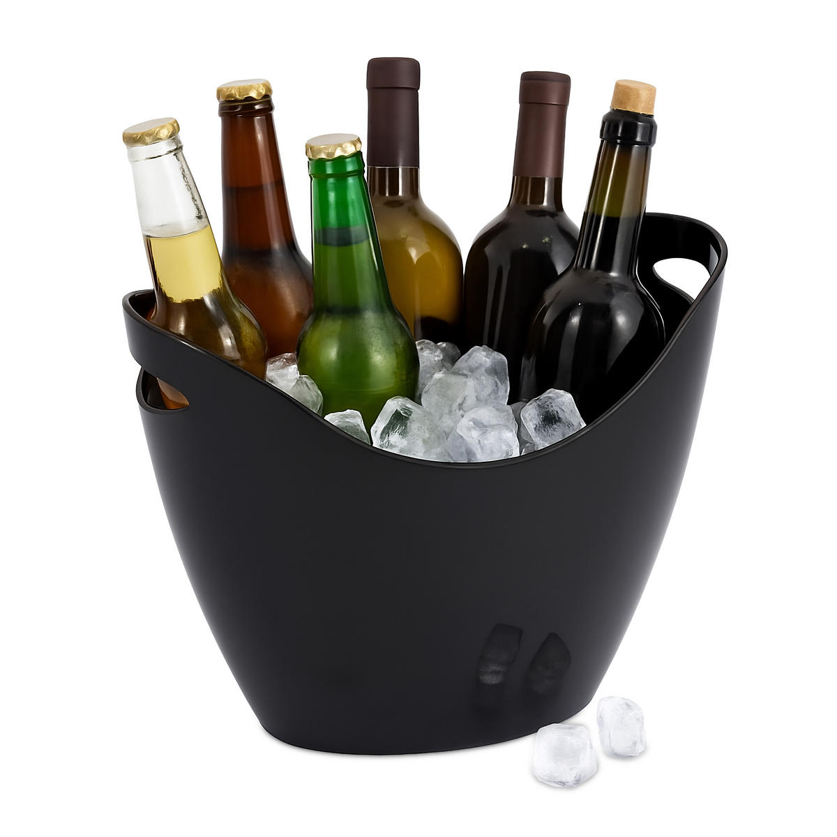 EISEIMER - Schwarz, Kunststoff (34.5/25.5cm) - Relaxdays