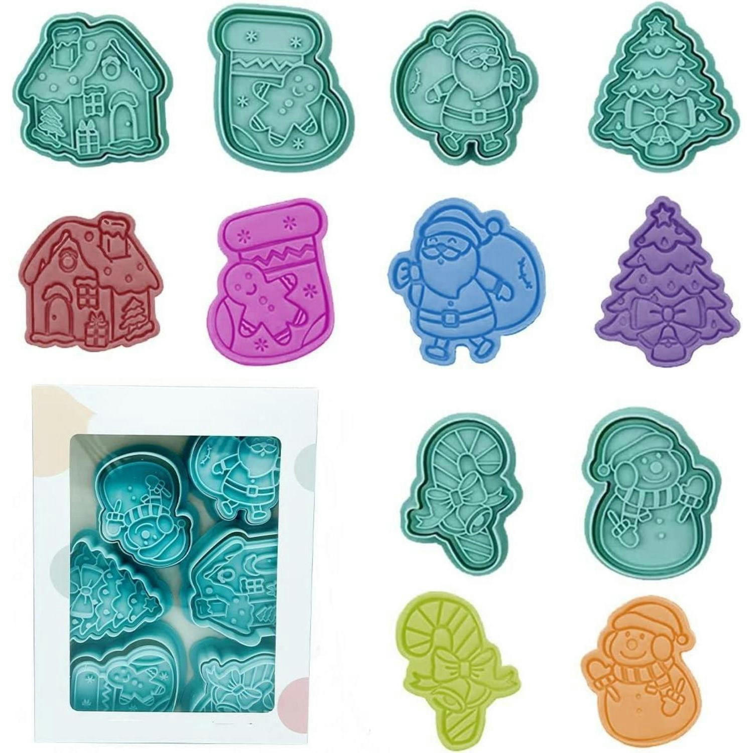 AUSSTECHFORMEN Set 6-teilig Weihnachten - Multicolor, Kunststoff (4.5/1/5.5cm)