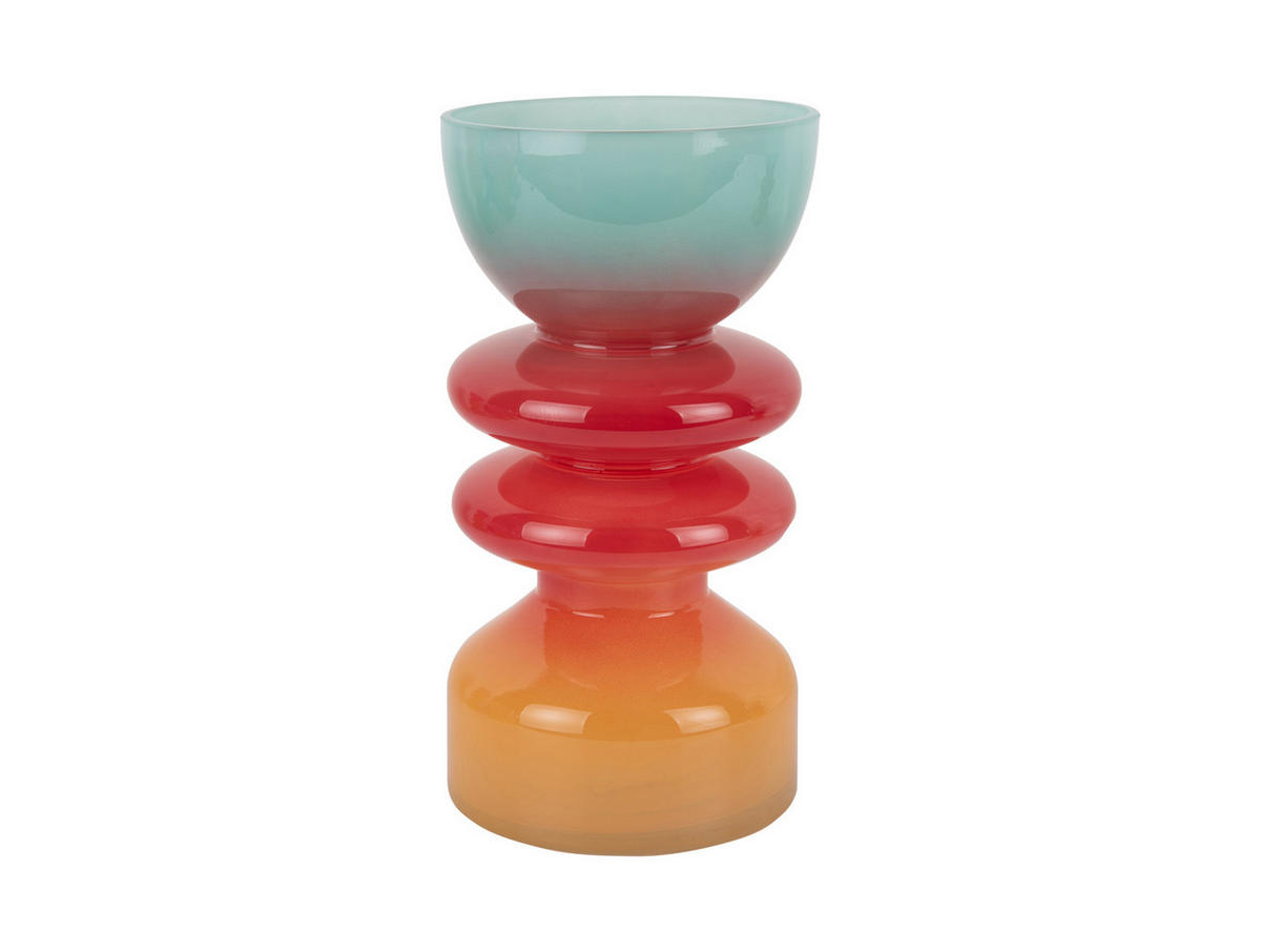 VASE Summer Vibes 13/13/25 cm - Multicolor, Glas (13/25cm) - Present Time