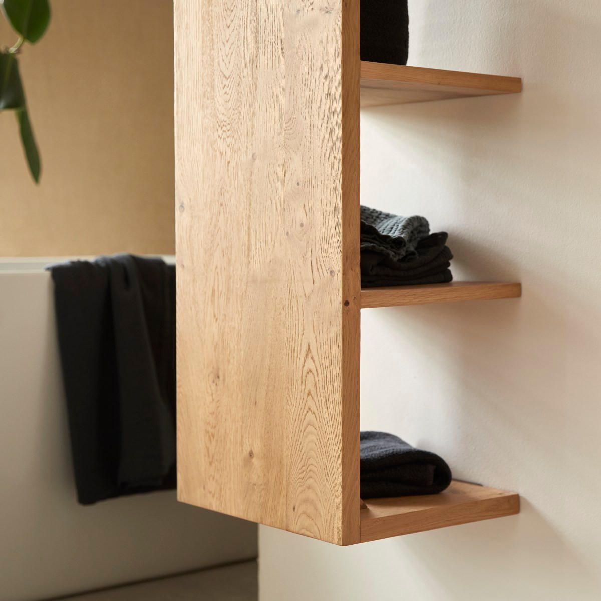 HOCHSCHRANK Easy Natur aus Eiche - Naturfarben, Holz (35/137/30cm) - Tikamoon