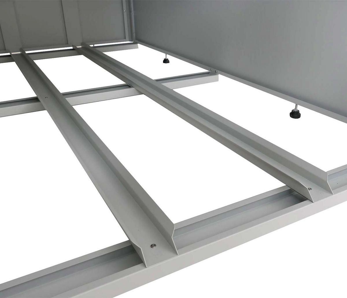 FAHRRADGARAGE 2er 123x113x208cm Hellgrau - Hellgrau, Metall (113/123/208cm) - PROREGAL