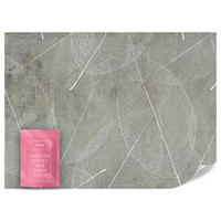 FOTOTAPETE für Schlafzimmer Weiße Blätter auf Beton 150x105 - Weiß/Grau, Papier (150/105cm) - Muralo