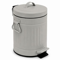 COȘ Gri 3 l cu pedală închidere soft close - gri, material plastic/metal (17/26.5/17cm) - Relaxdays