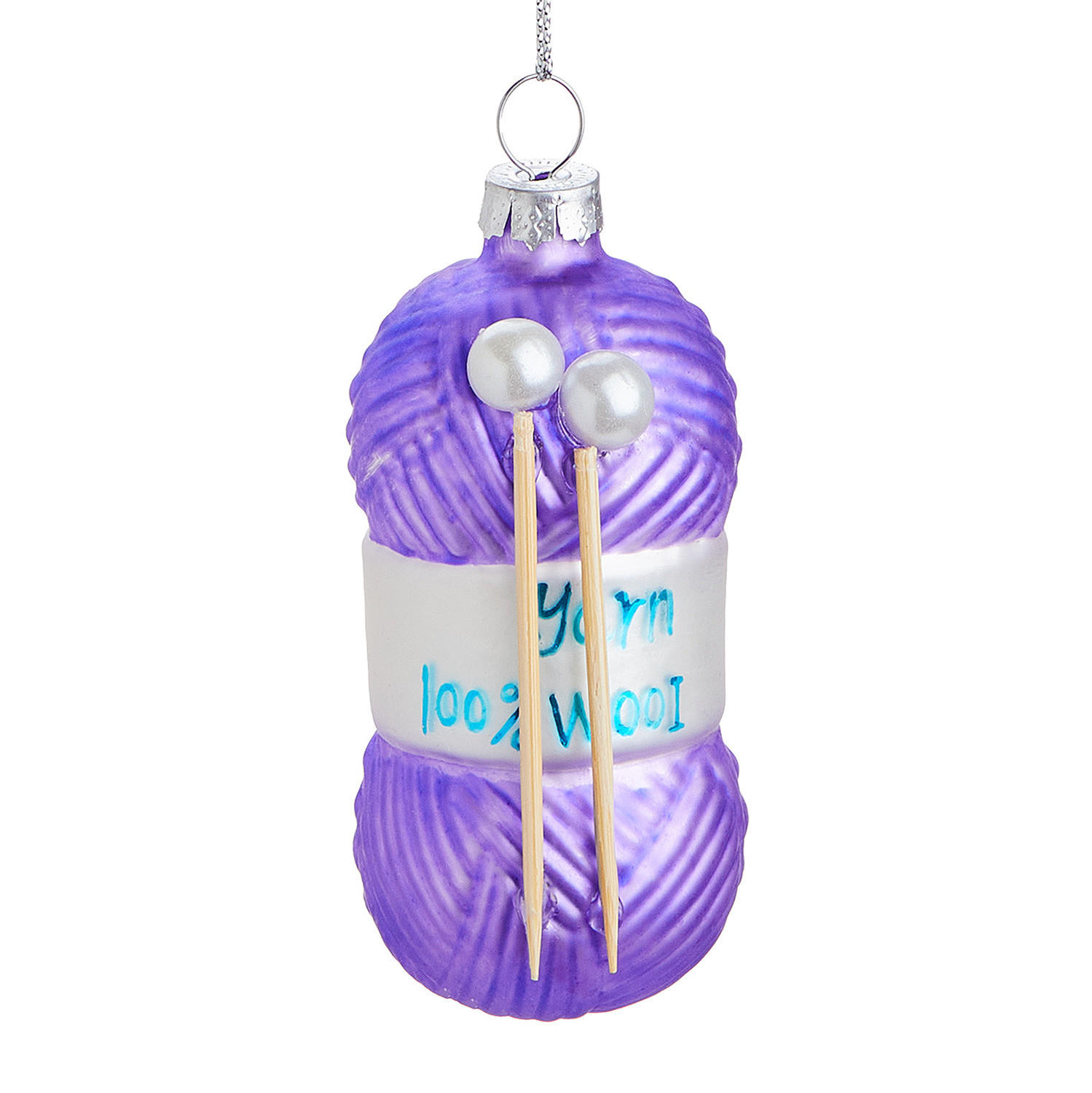 BAUMANHÄNGER Hang On Wolle - Violett, Glas (4/9/4cm) - Butlers