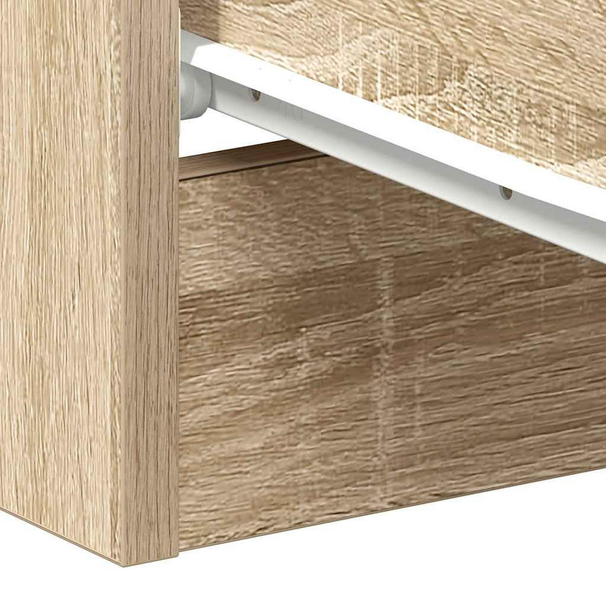 NACHTTISCH mit 3 Schubladen 38/35/56 cm aus Holzwerkstoff in Sonoma-Eiche Dekor - Sonoma Eiche, Holz (38/56/35cm) - vidaXL