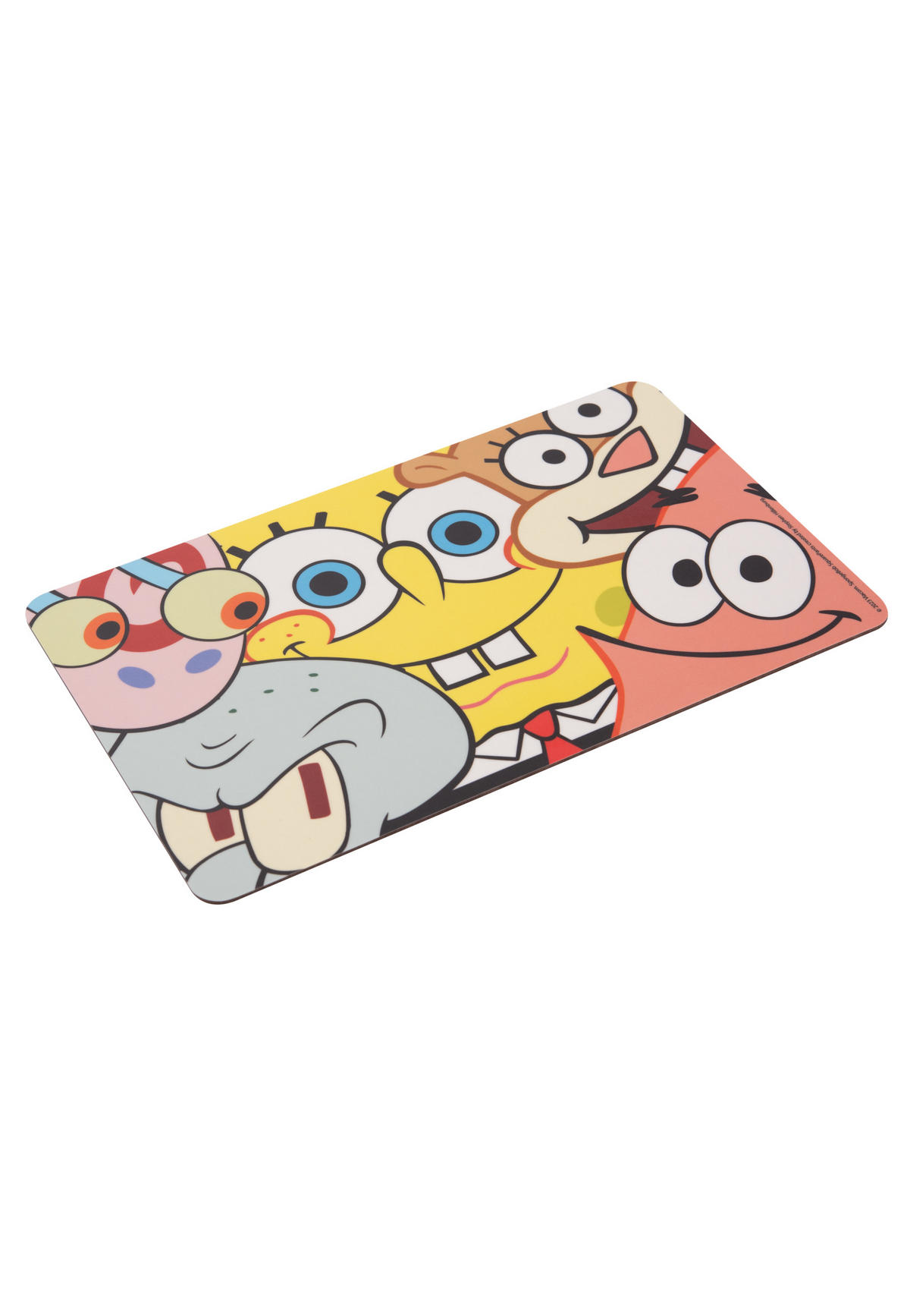 BRETTCHEN Spongebob Schwammkopf Friends allover Mehrfarbig 14,5 x 23,5 cm - Multicolor, Kunststoff (14.5/23.5cm)