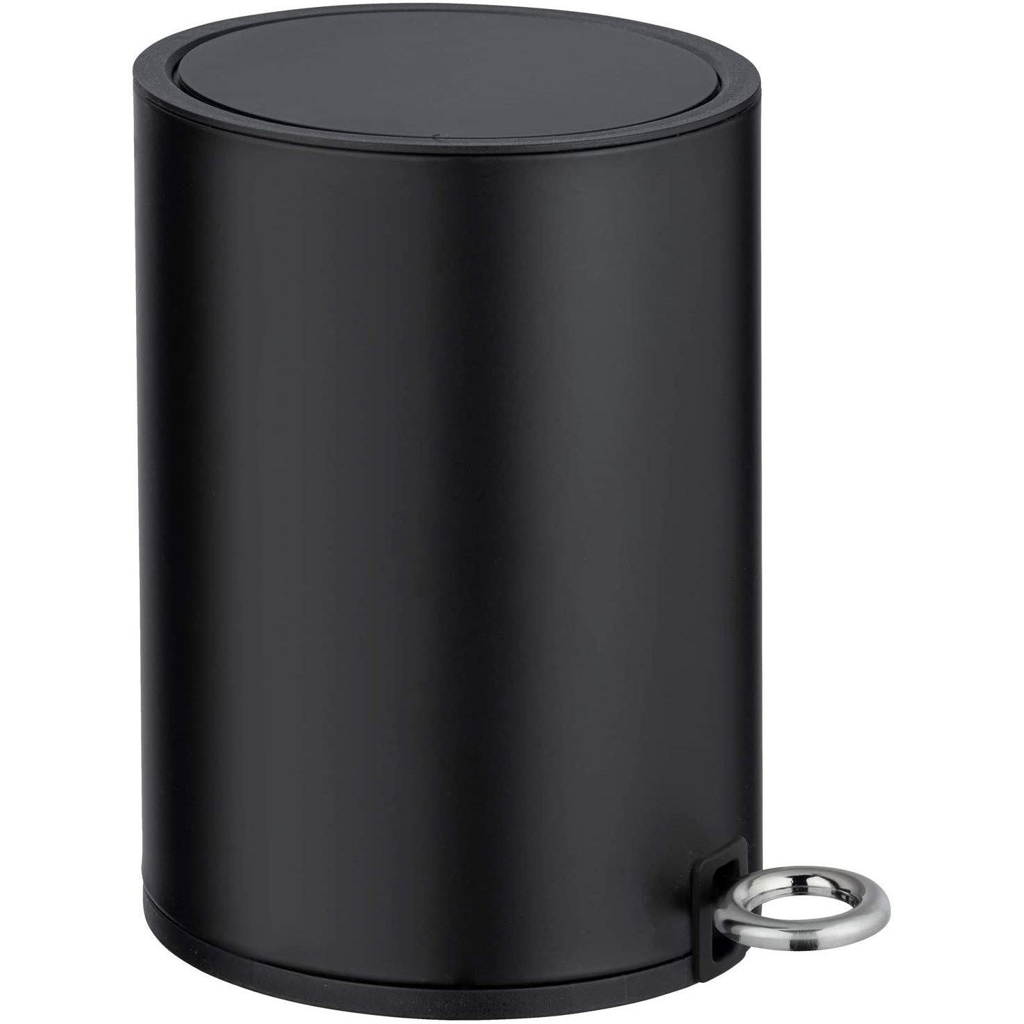KOSMETIKEIMER mit Fußpedal Monza 24,5/18,5/25,5 cm - Schwarz, Metall (18.5/25.5/24.5cm) - Wenko