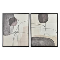 BILD Inga 2er Set 40/3/50 cm Kunstoff - Schwarz, Kunststoff (40/50cm) - Mondex