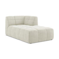 SOFAELEMENT Rechts Bouclé Stoff Beige - Sandfarben/Schwarz, Holzwerkstoff/Kunststoff (101/77/175cm) - Makamii