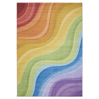 TEPPICH George waschbar 240x340 cm - Lila/Multicolor, Kunststoff (240/340cm) - benuta