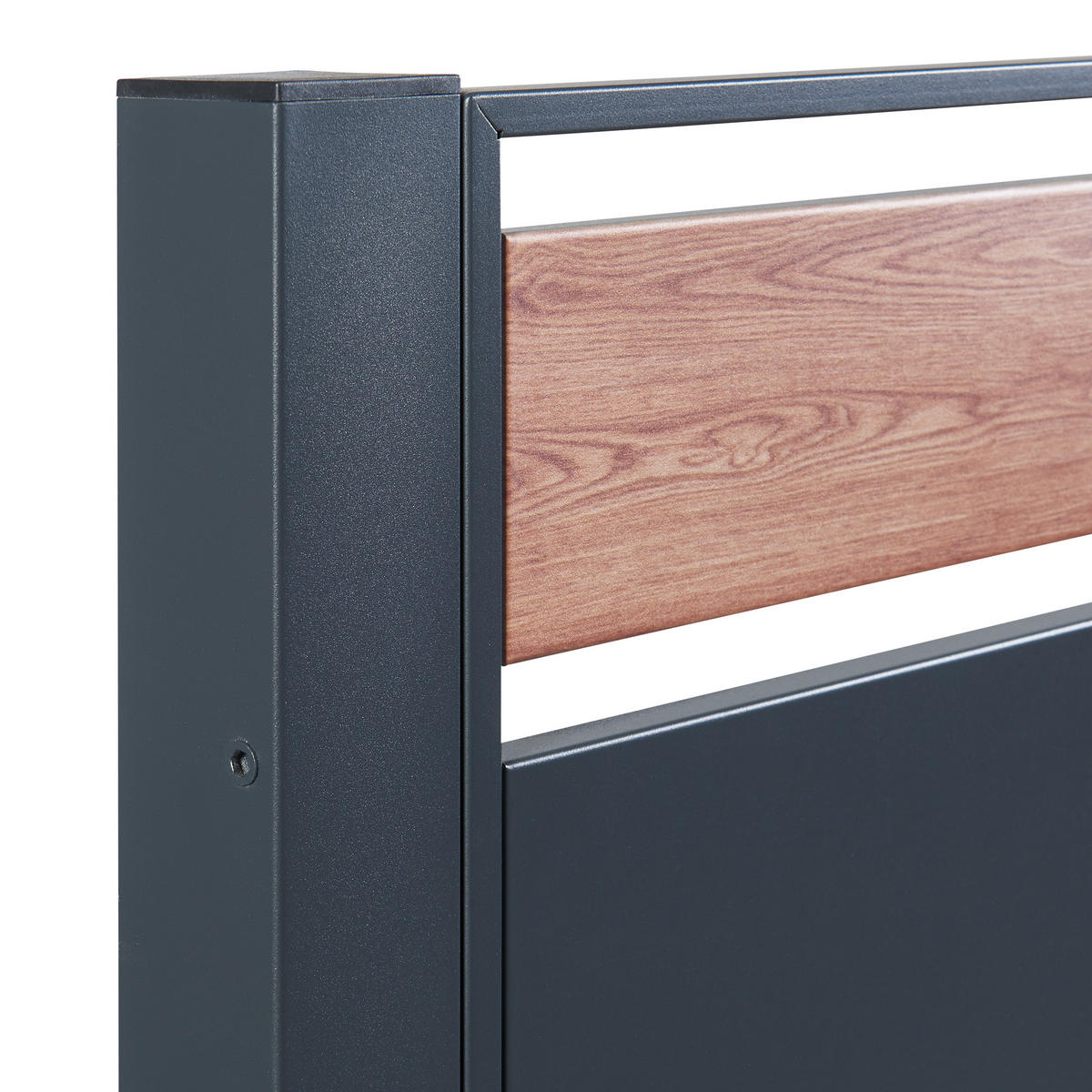 MÜLLTONNENBOX-ELEMENT Uusikaupunki - Anthrazit/Braun, Metall (83/120/11cm) - [en.casa]