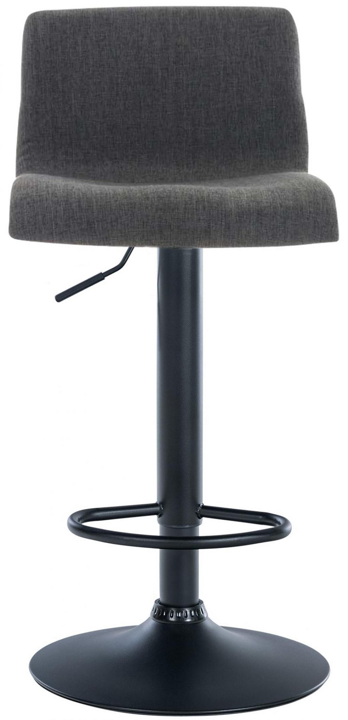 BARHOCKER Stoff Dunkelgrau - Dunkelgrau/Schwarz, Textil/Metall (39/84/36cm) - CLP