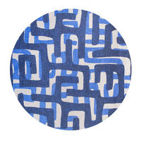 TEPPICH Ultramarine Craft Kuba 240/240 cm - Blau, Naturmaterialien/Textil (240/240cm) - Louis De Poortere