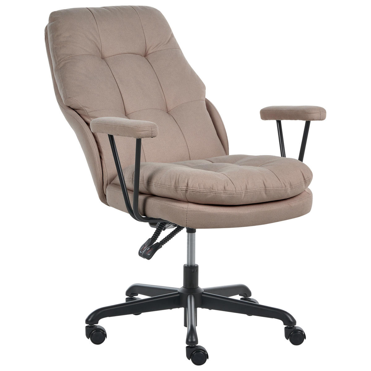 BÜROSTUHL Stoff Braun Melocush - Braun, Textil (75/106/66cm) - Beliani