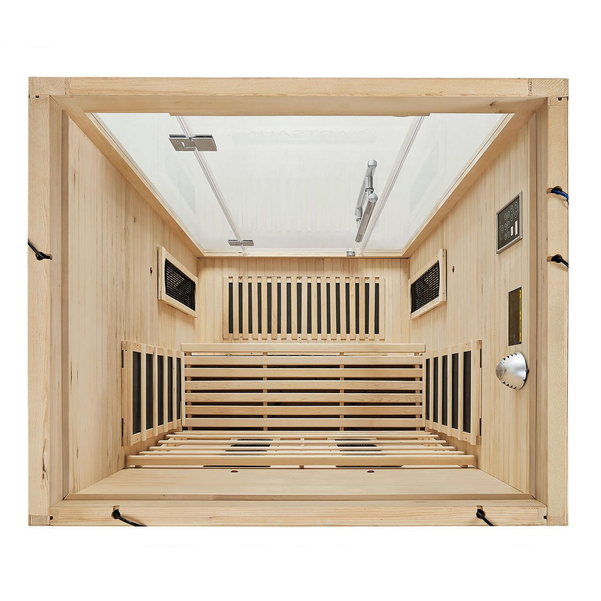 INFRAROTKABINE Kiruna 120 mit Dual Technologie & Hemlockholz - Naturfarben, Holz (120/190/105cm) - Artsauna