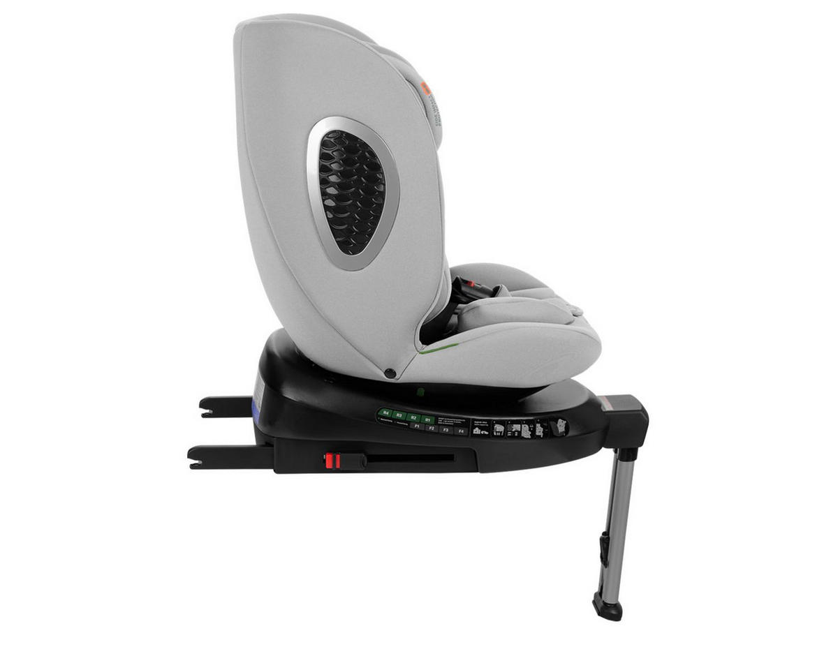 KINDERSITZ i-Rove i-Size dunkelgrau (40-150 cm) Isofix, Stützbein, Körperkissen - Grau, Kunststoff (45/50/60cm) - Kikka boo