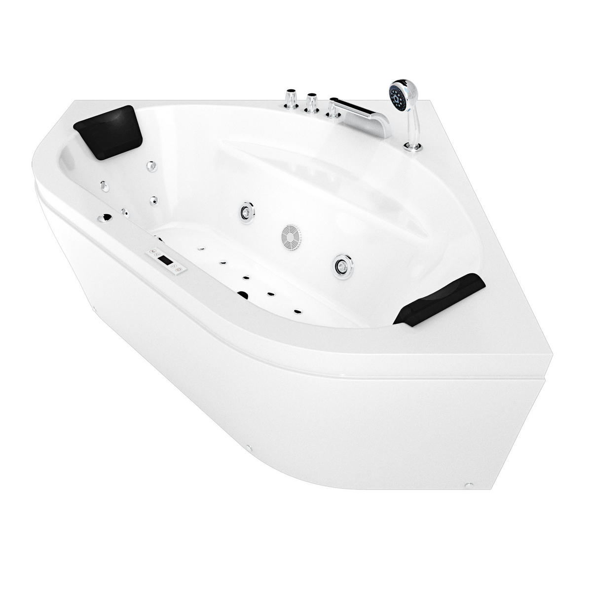 WHIRLPOOL Pool Badewanne Eckwanne W20H-TH 140x140cm - Weiß, Glas/Kunststoff (140/55/140cm) - AcquaVapore by Sandra Jentho