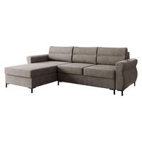 ECKSOFA Berne - Schwarz/Grau, Holz/Kunststoff (258/170cm) - MIRJAN24