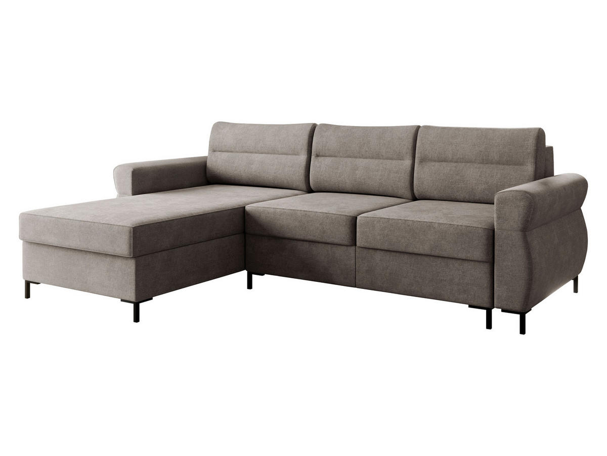 ECKSOFA Berne - Schwarz/Grau, Holz/Kunststoff (258/170cm) - MIRJAN24