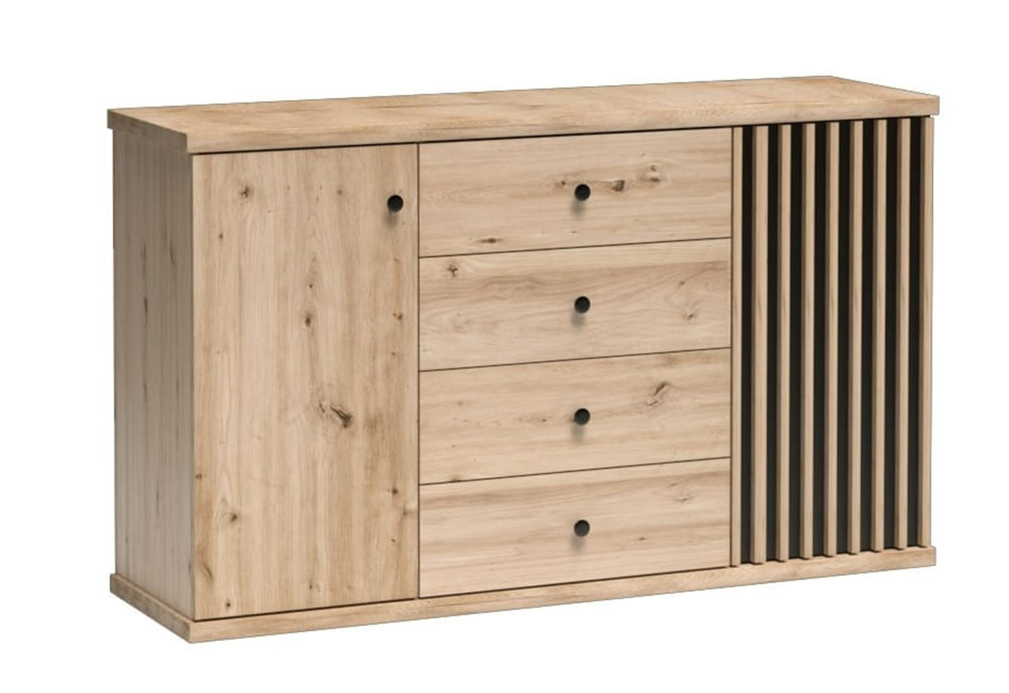 KOMMODE CALI C-4 - Eiche Artisan, Holzwerkstoff (142/85/41cm) - Meblini