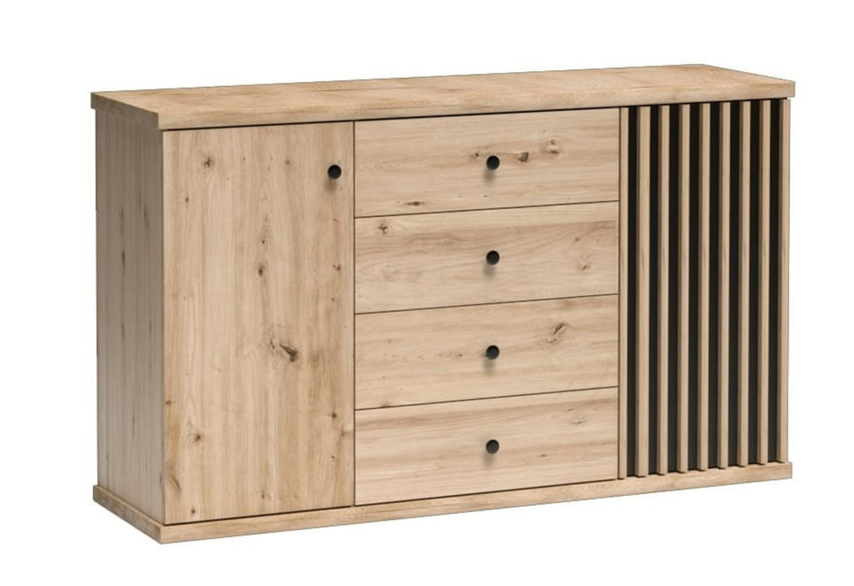 KOMMODE CALI C-4 - Eiche Artisan, Holzwerkstoff (142/85/41cm) - Meblini