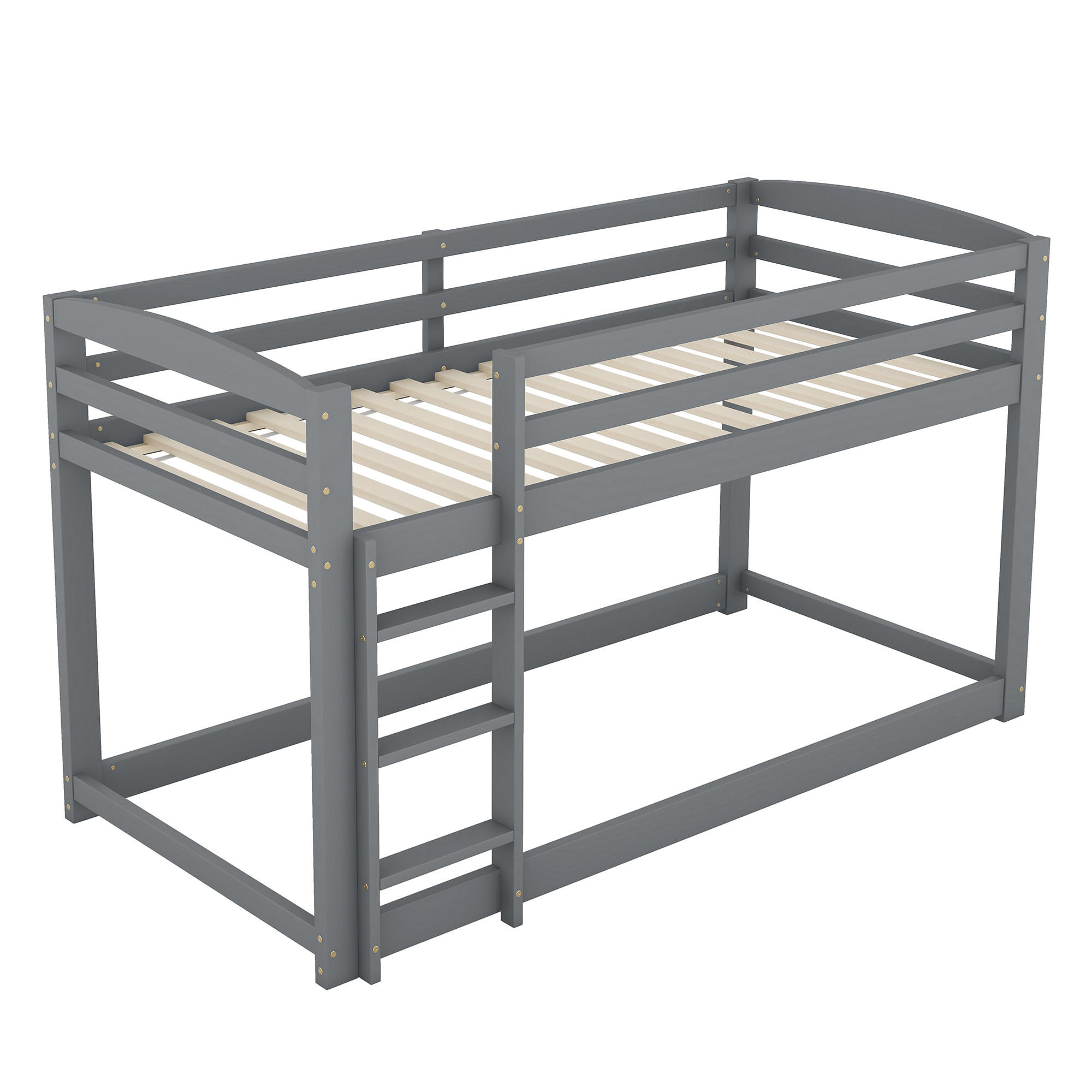 ETAGENBETT für Kinder Grau - Naturfarben, Holz (90/200cm) - ComfortXL