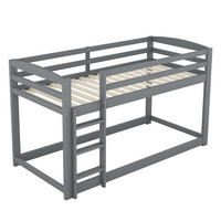 ETAGENBETT für Kinder Grau - Naturfarben, Holz (90/200cm) - ComfortXL