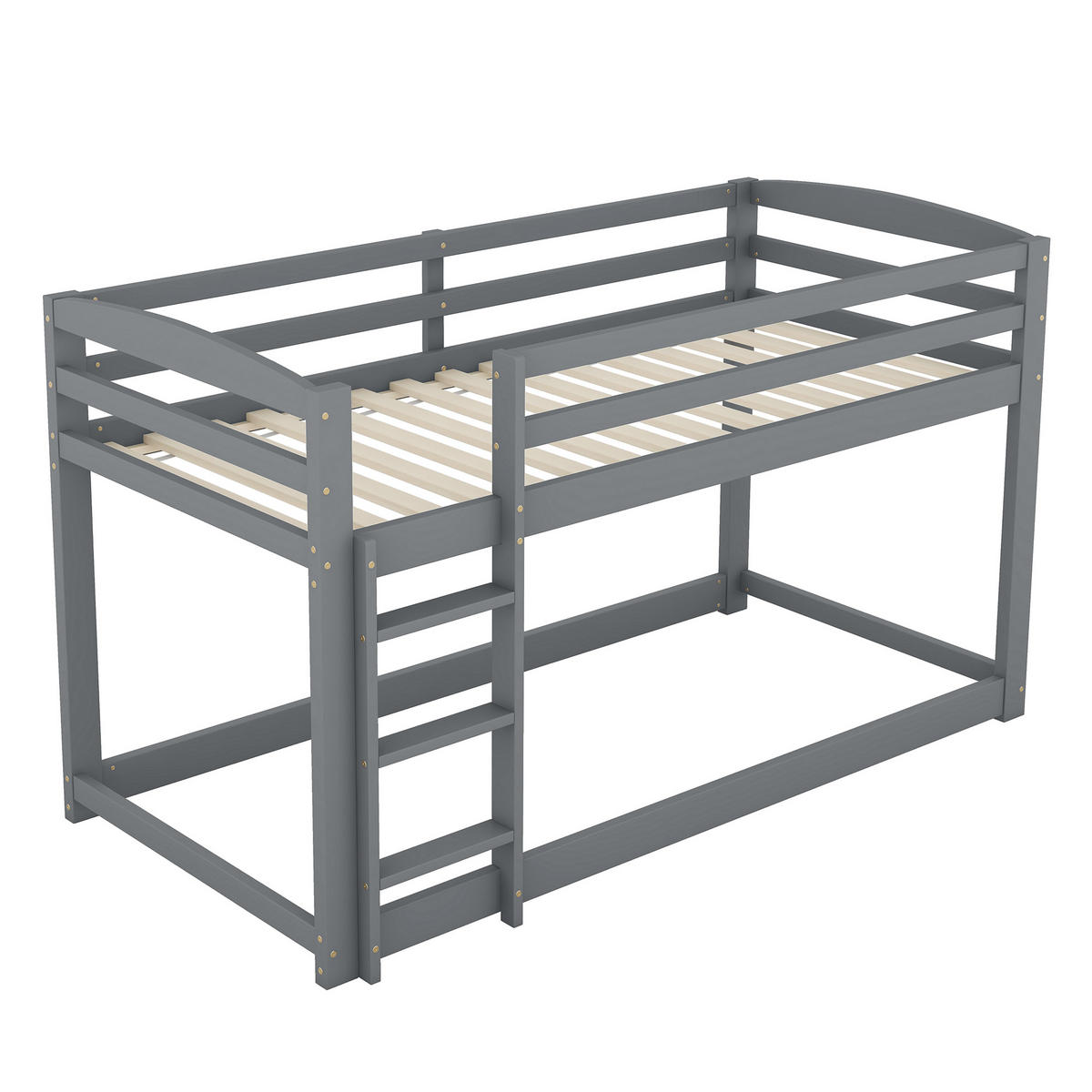 ETAGENBETT 90x200cm Grau für Kinder und Jugendliche Kiefer - Naturfarben, Holz (90/200cm) - FLIEKS