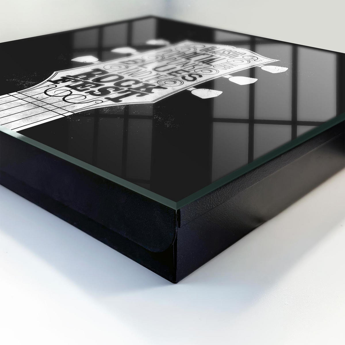 SCHLÜSSELBOX Schwarz 30x30 cm- Türöffnung nach rechts - Rockfest - Schwarz, Metall (30/30/5cm) - TULUP
