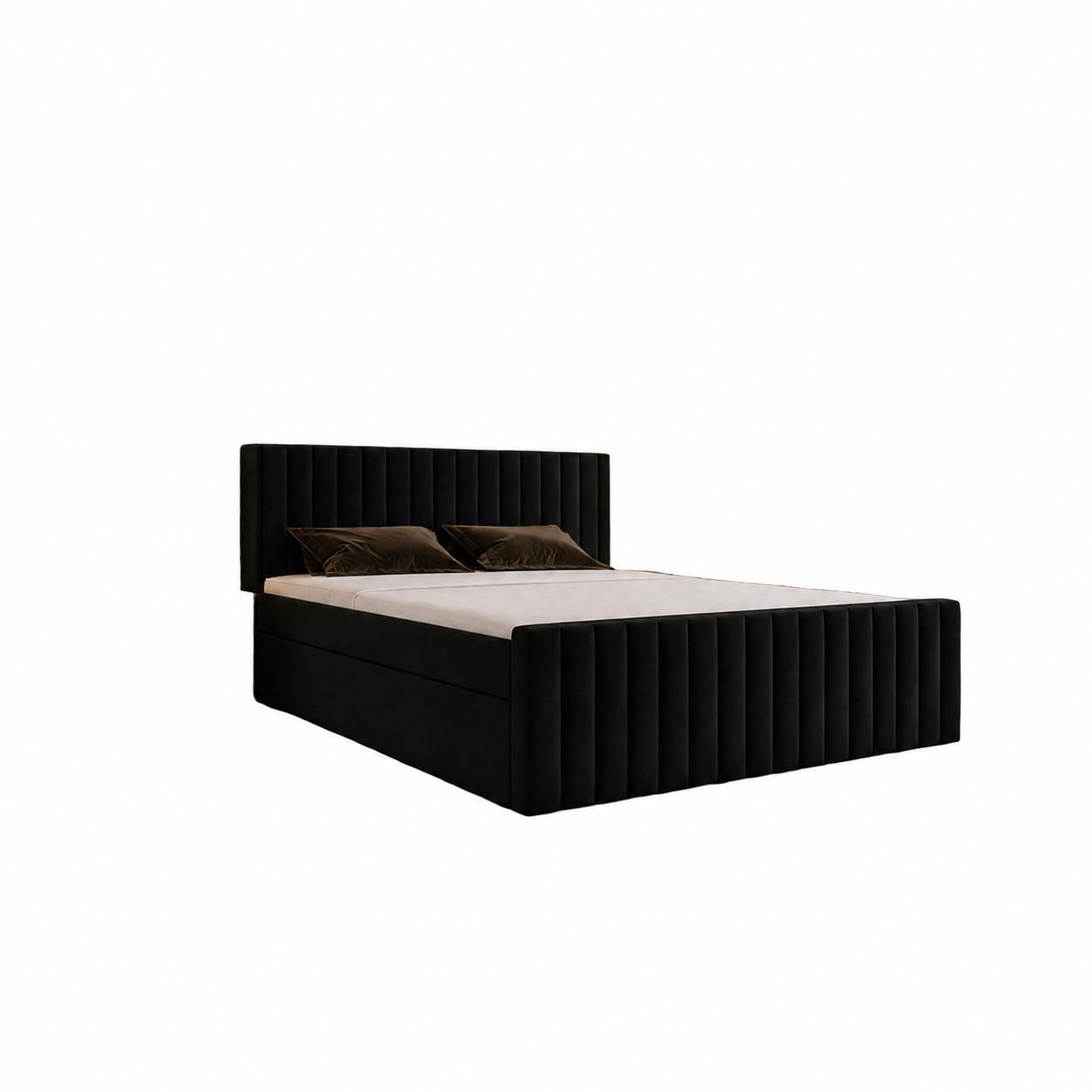 BOXBETT Benito I Schwarz 200x200 cm - Schwarz, Textil (200/200cm) - B&B Home