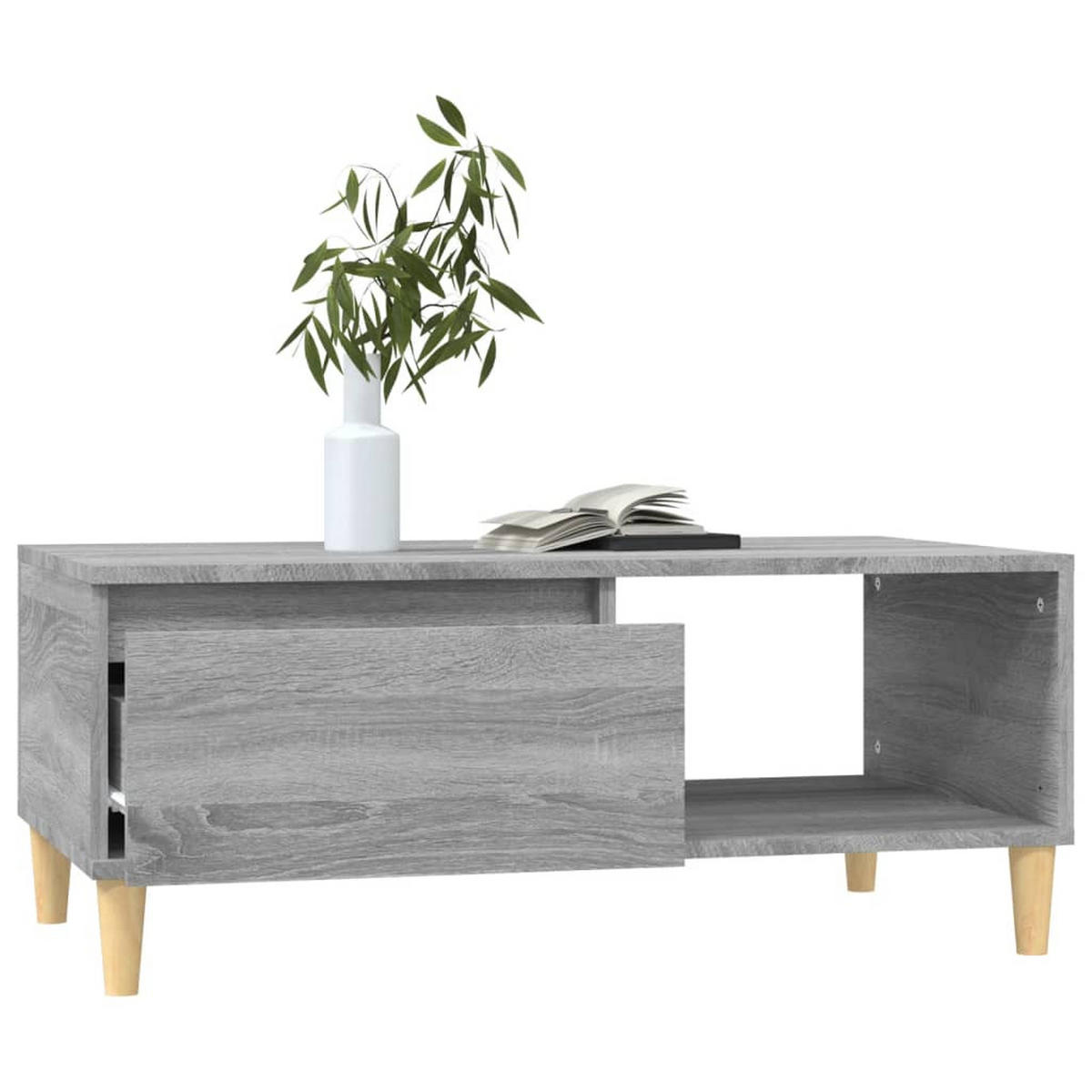 COUCHTISCH Grau Sonoma 90x50x36,5 cm Holzwerkstoff - Grau, Holzwerkstoff (50/90/36.5cm) - furnicato
