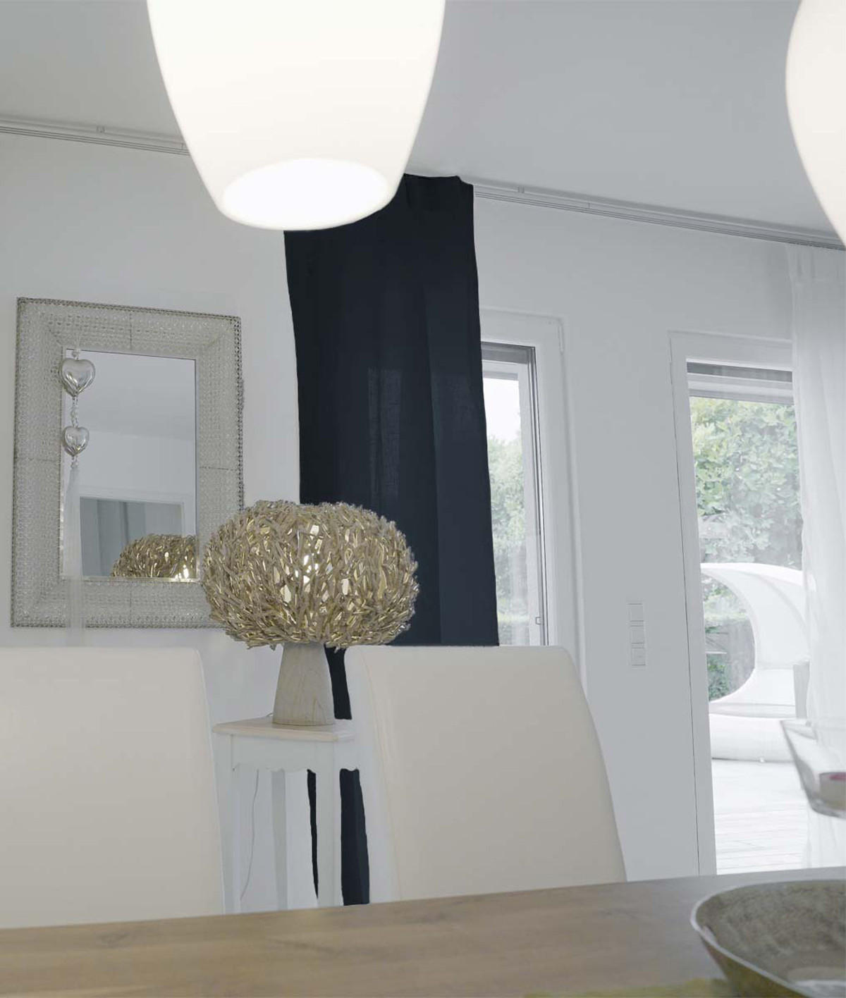 Thumbnail - beties Heimtextil Schlaufenvorhang, Dunkelblau, Naturmaterialien, Uni, Rechteckig, 135x255 cm, Oeko-Tex® Standard 100, H...